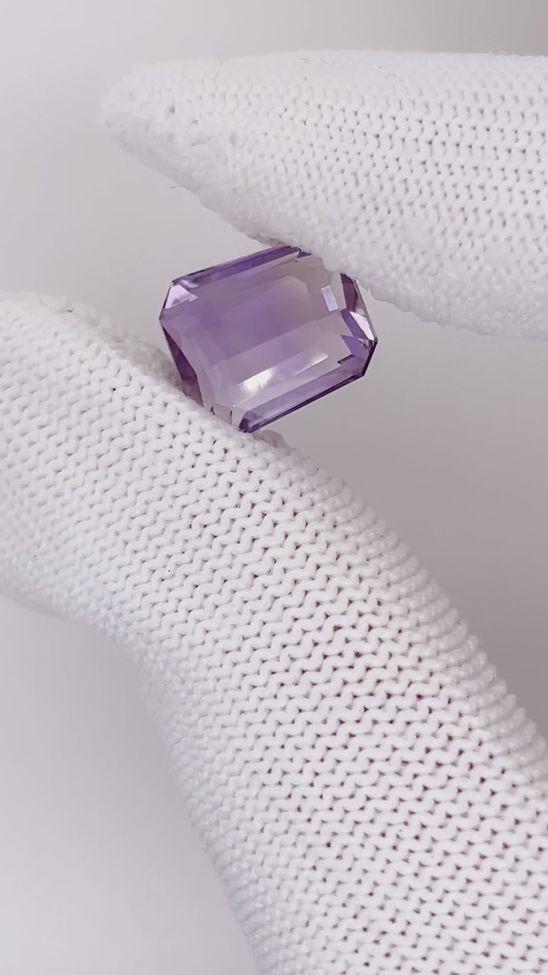 Natural Ametrine 7.07 carats, fancy octagonal cut, purple-yellow bi-color gemstone, untreated