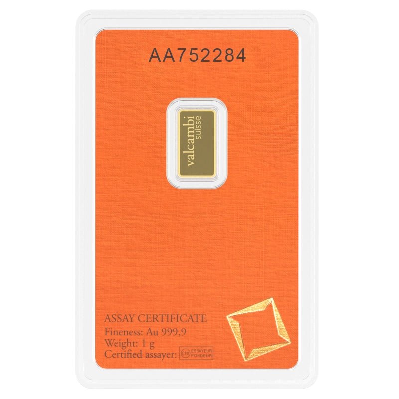 1 g Investment Gold Bar – Valcambi