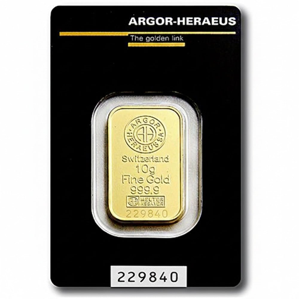 10 g Investment Gold Bar – Argor Heraeus