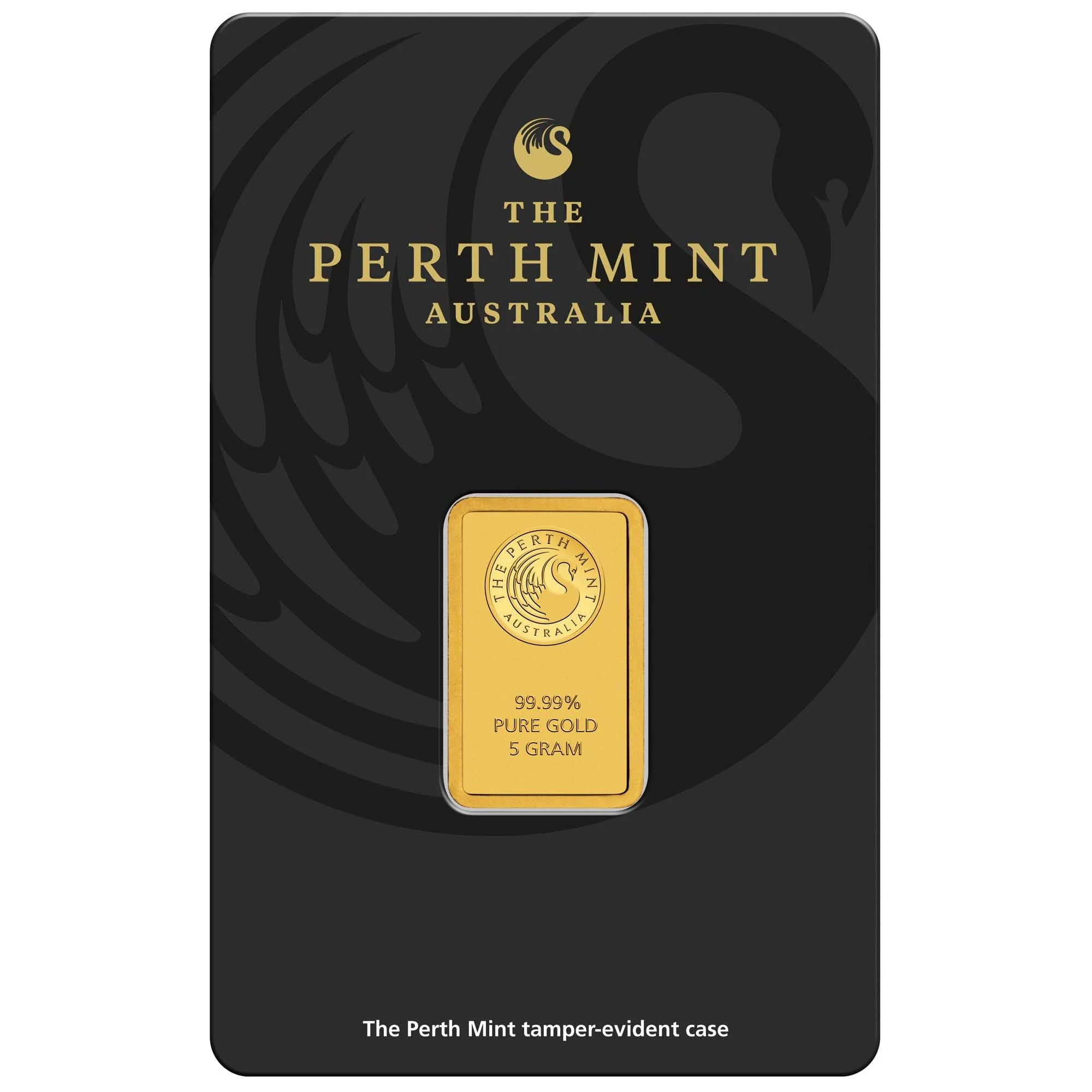 Investment gold bar 5 g Perth Mint, front side