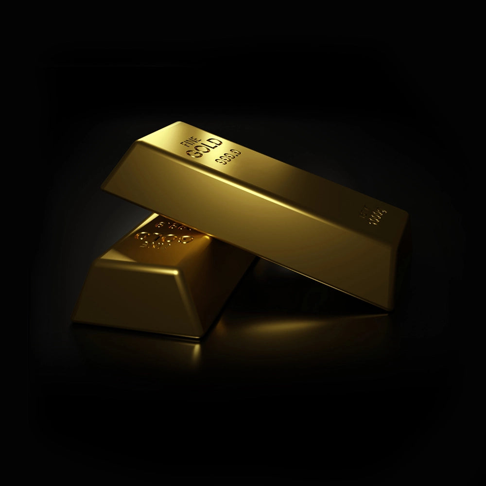 Investment Gold bar on black background 
