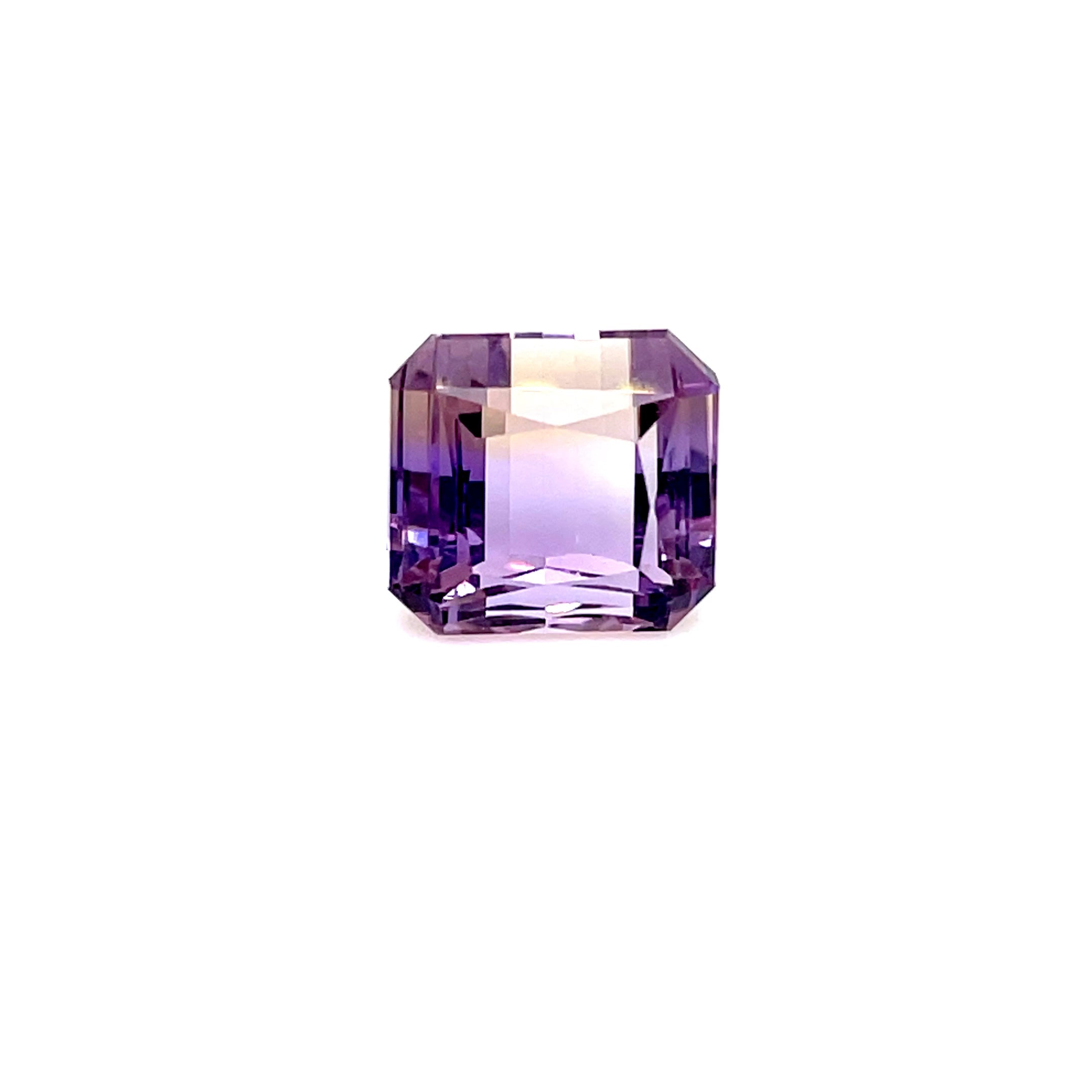 Natural Ametrine 13.44 ct – Light Violetish Purple, Cut - Cornered Square, Untreated
