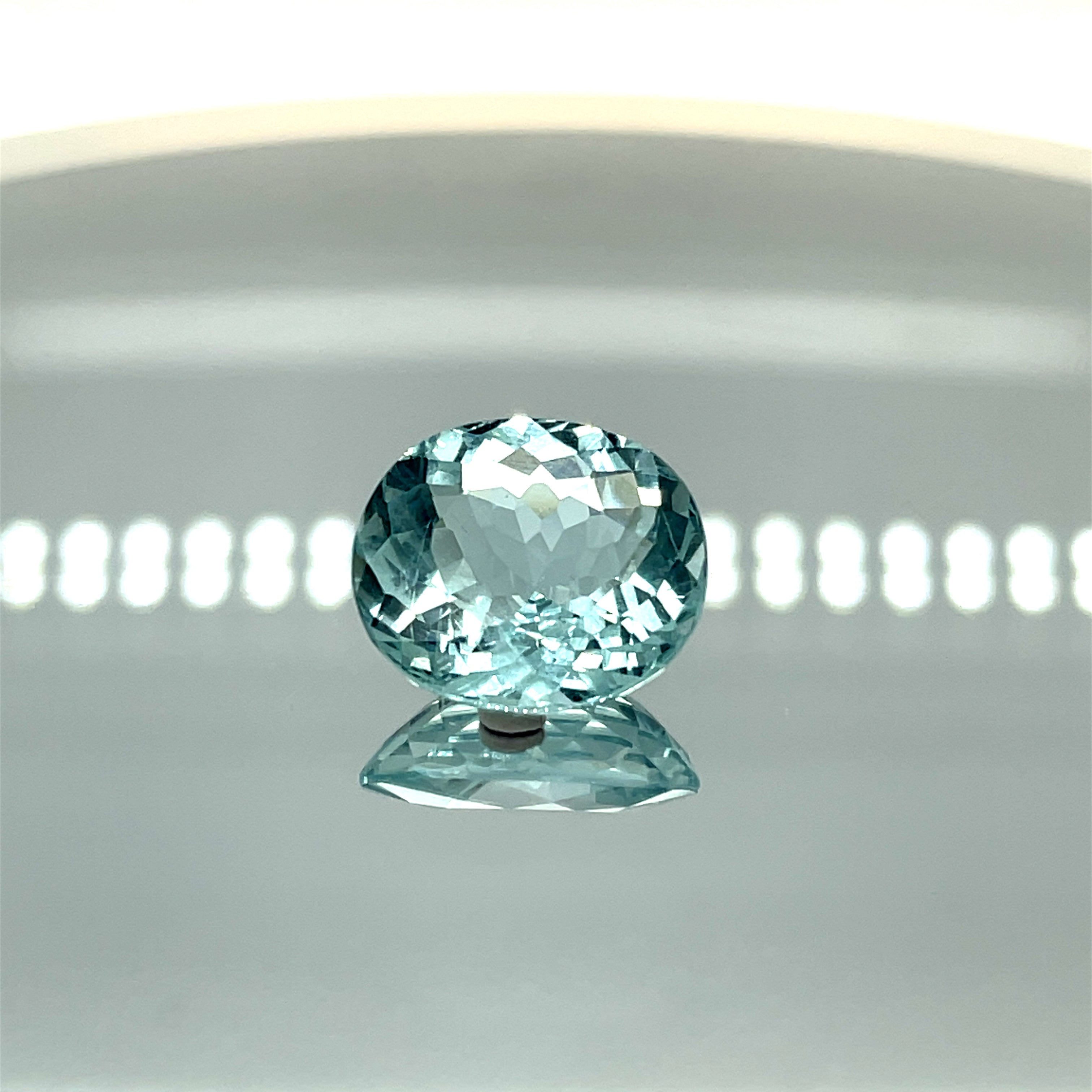 Natural Aquamarine 10.09 ct – Roundish Oval Cut, Untreated