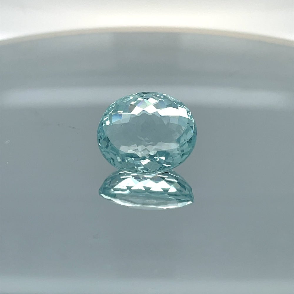 Natural Aquamarine 16.63 ct – Blue, Oval Cut, Untreated