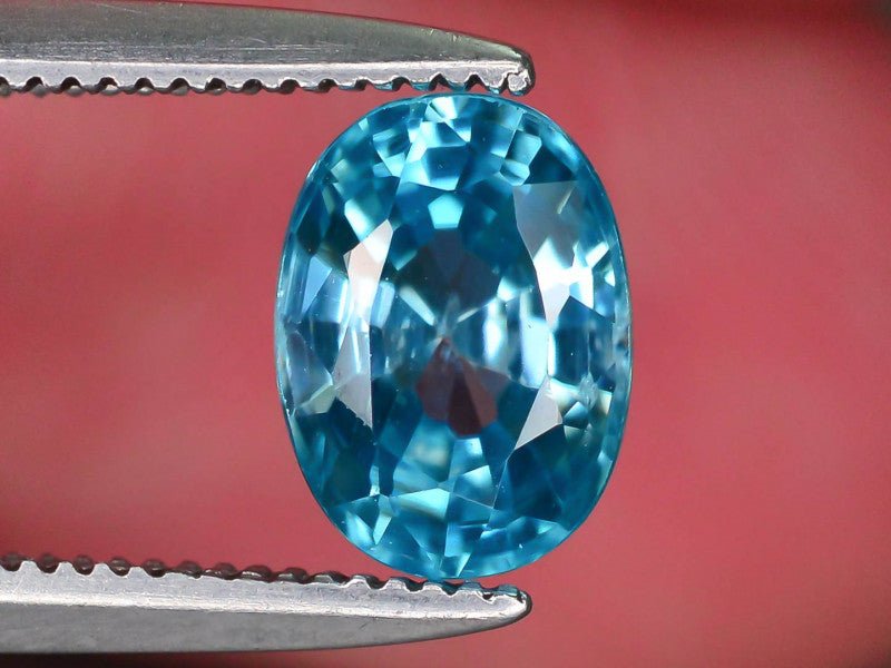 Natural Blue Zircon 1.50 ct – Oval Cut, Heated