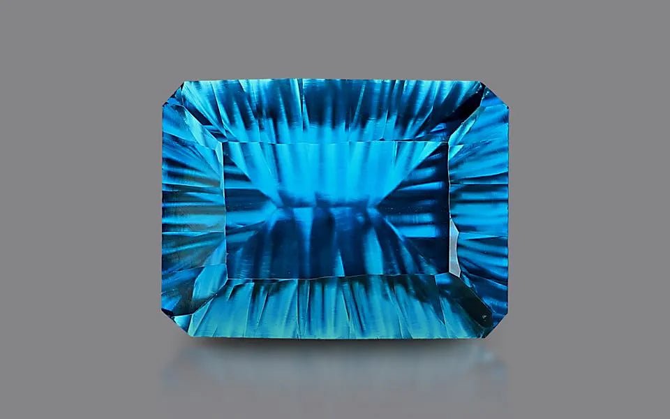 Natural London Blue Topaz 13.23 ct – Octagon Cut, Certified