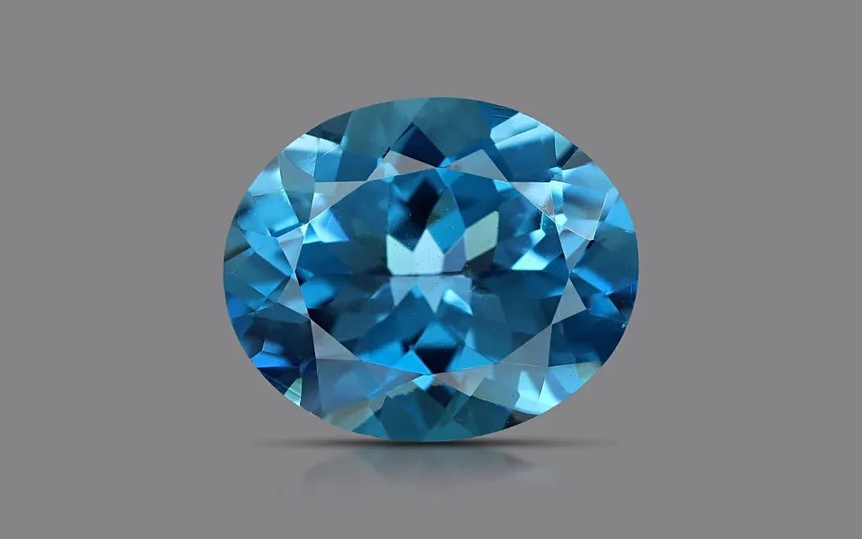 Natural London Blue Topaz 5.82 ct – Oval Cut, Certified