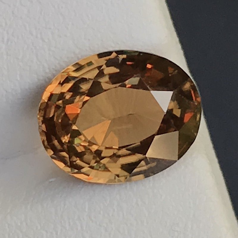 Natural Orange Brown Zircon 5.00 ct – Oval Cut, Untreated, Sri Lanka