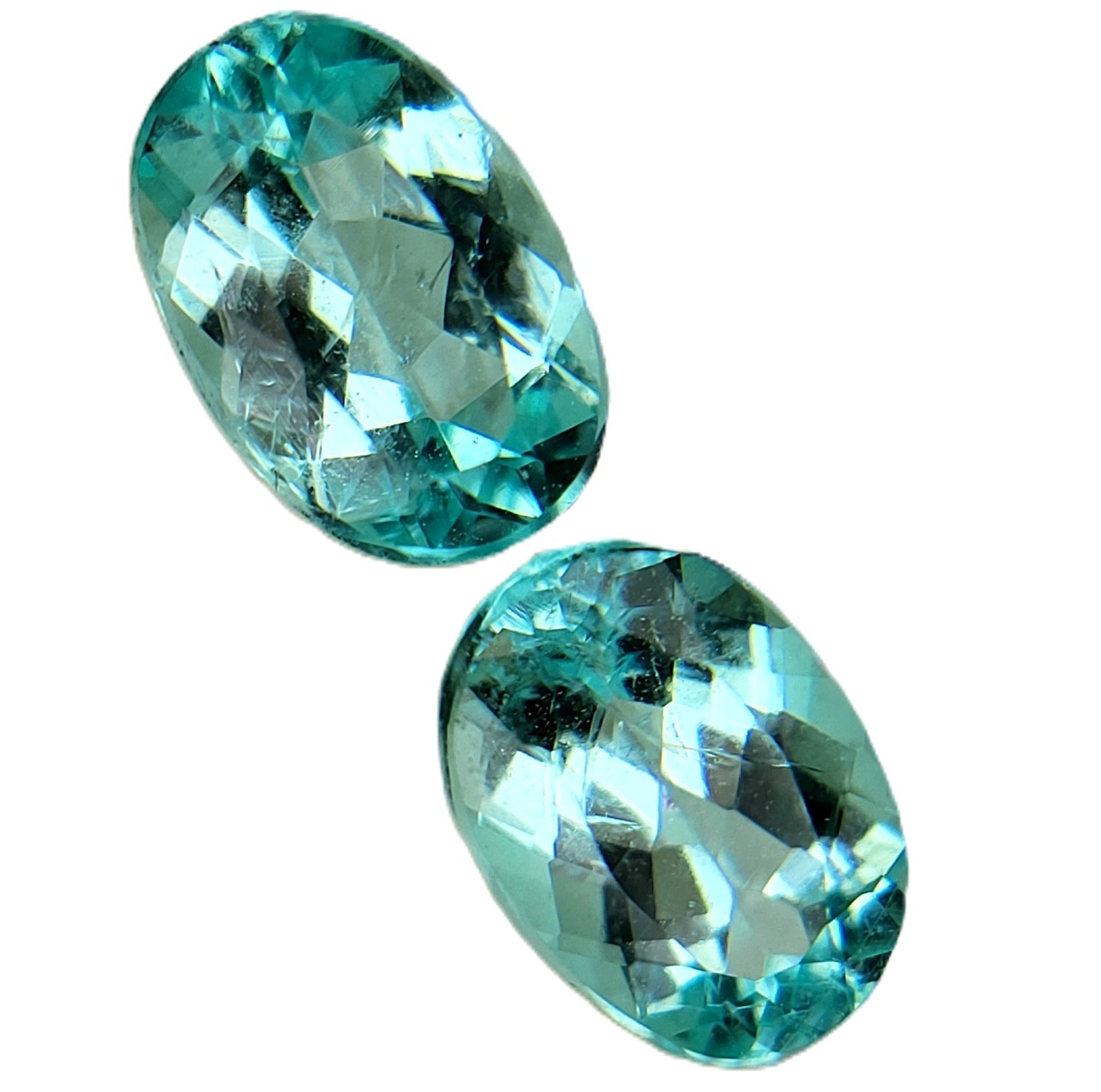 Natural Paraiba Tourmaline 2.58 ct (Pair) – Oval Cut, Heated, AIGS Certified
