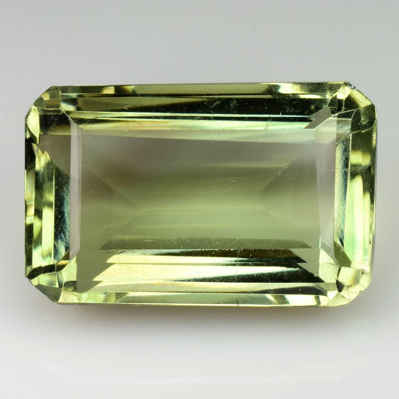 Natural Prasiolite 17.36 ct – Green Amethyst, Rectangular Cut, Heat Treated, Africa