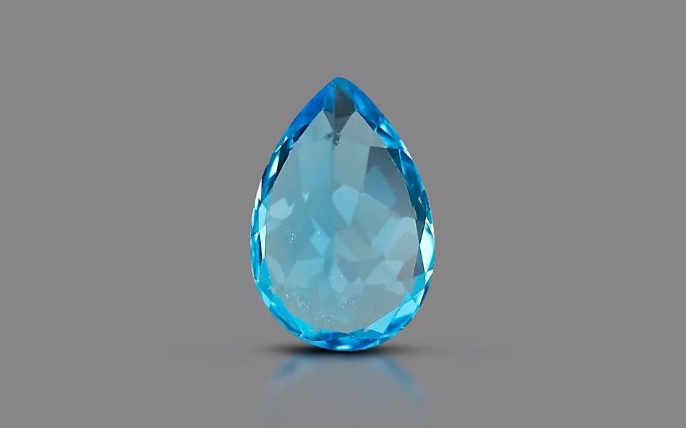 Natural Swiss Blue Topaz 7.30 ct – Pear Cut, Certified
