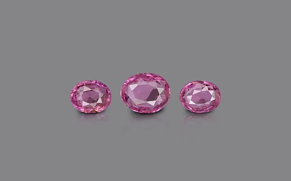 Pink Sapphire Set 3 pieces - 6.95 ct