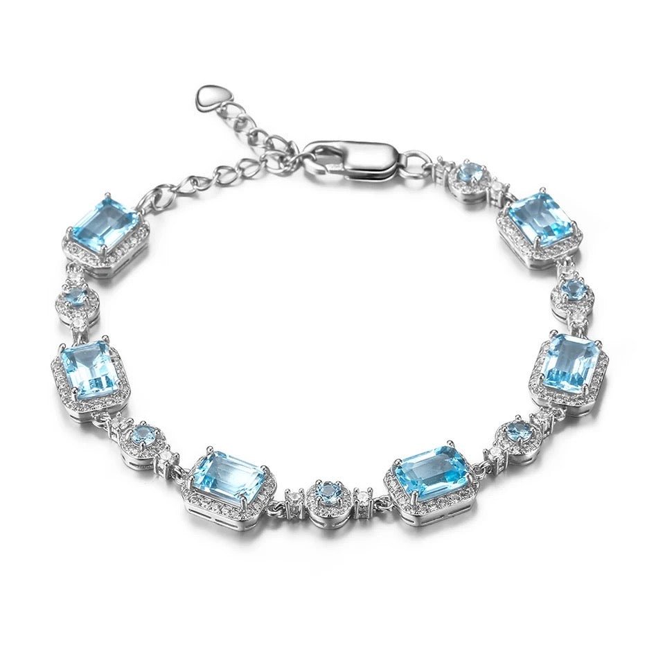 Silver 19.01 ct Topaz Bracelet