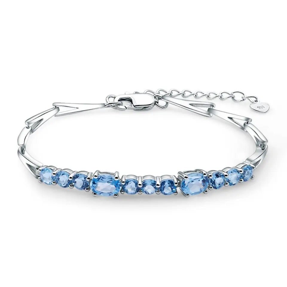 Silver 4.94 ct Topaz Bracelet