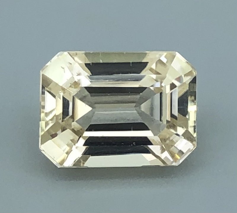 Spodumene 11.32 ct – Light Yellow, Rectangular Cut, HGTL Certified
