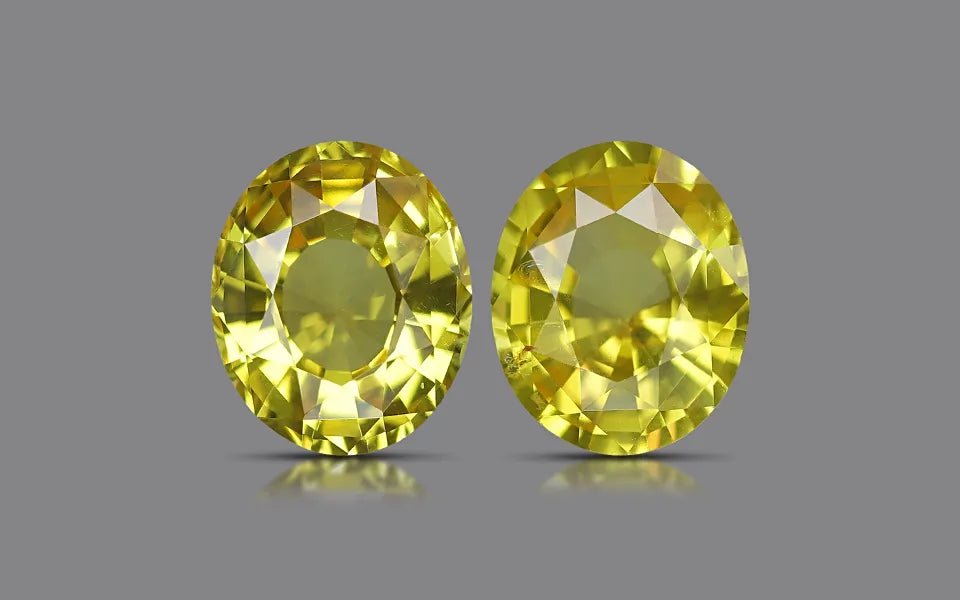 Yellow Sapphire Matched Pair - 3.25 ct