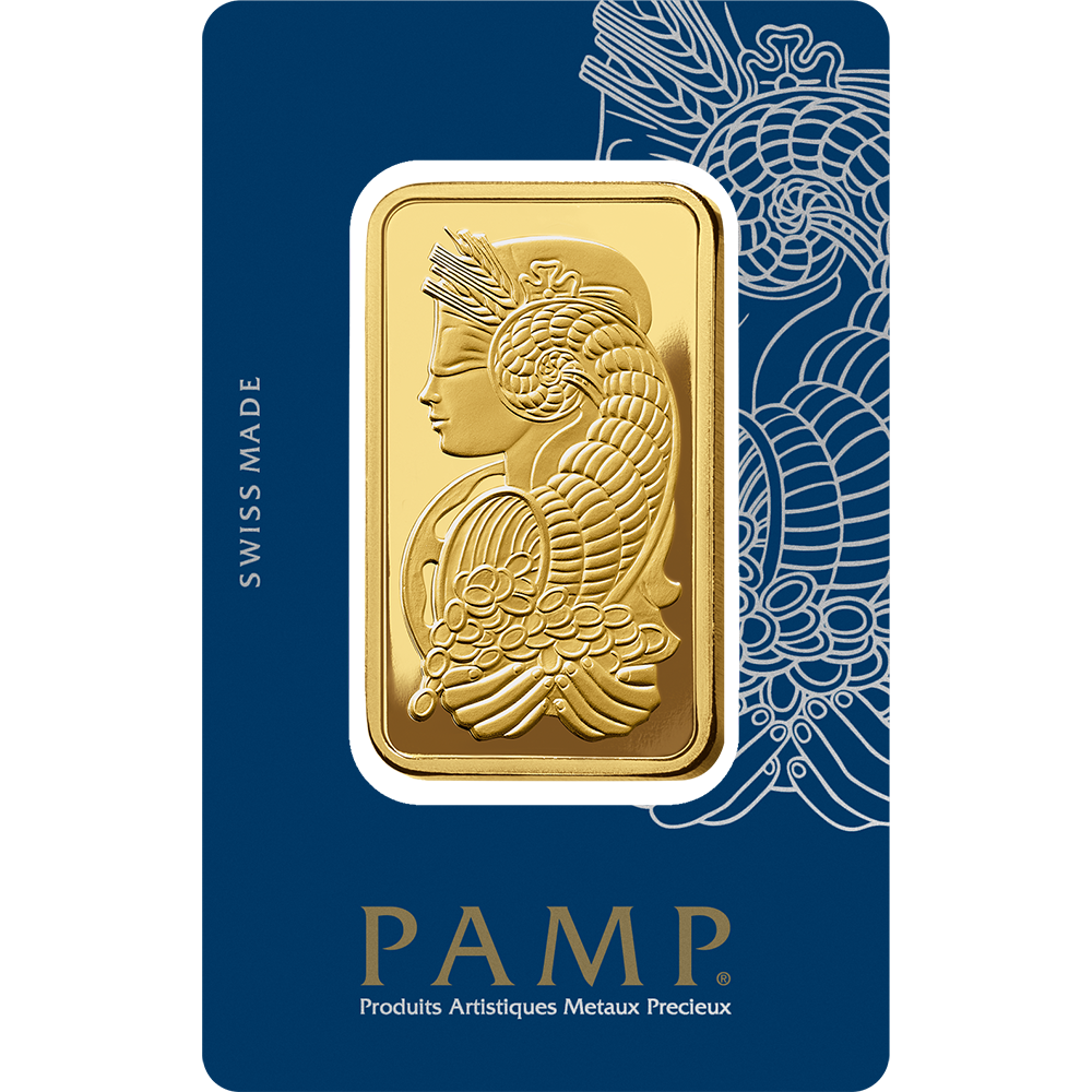 100 g Gold Minted Bar – PAMP Suisse (Lady Fortuna)